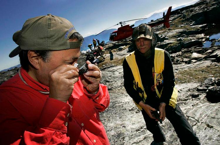 GULDJAGT. Her er det selskabet NunaMinerals, der leder efter guld ved Storø ikke langt fra hovedstaden, Nuuk. 