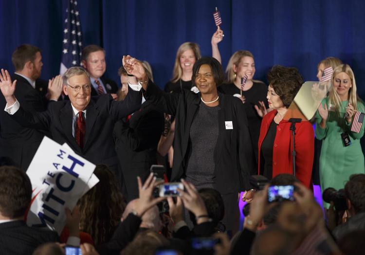 Sejrherre. Mitch McConnell kan feste i Kentucky. 
