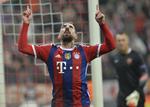 1-0. Bayerns første mål scorede Franck Ribery efter et mønsterangreb. 