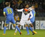 topscorer.  Shakhtars Luiz Adriano (midt) har scoret mål på samlebånd i Champions League. Og det er især gået ud over Borisov. 