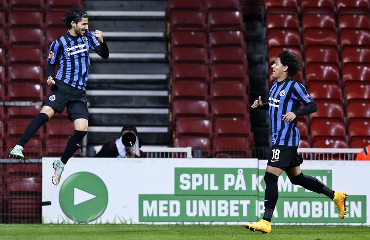 HATTRICK. Tre flotte mål har Lior Refaelov (tv.) scoret i første halvleg. 