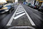 Parkering. Den nye afmærkning i midterrabatten indikerer, at den ikke må bruges som parkeringsplads. 