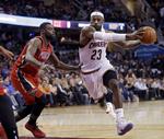 matchafgørende. LeBron James (th) var kampens helt store oplevelse, da Cleveland Cavaliers besejrede  New Orleans Pelicans. 