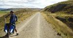 Genganger. Mere end 10.000 cyklister ruller hvert år ud på Otago Central Rail Trail. Britiske Faisel er en af dem, der har taget turen flere gange. 