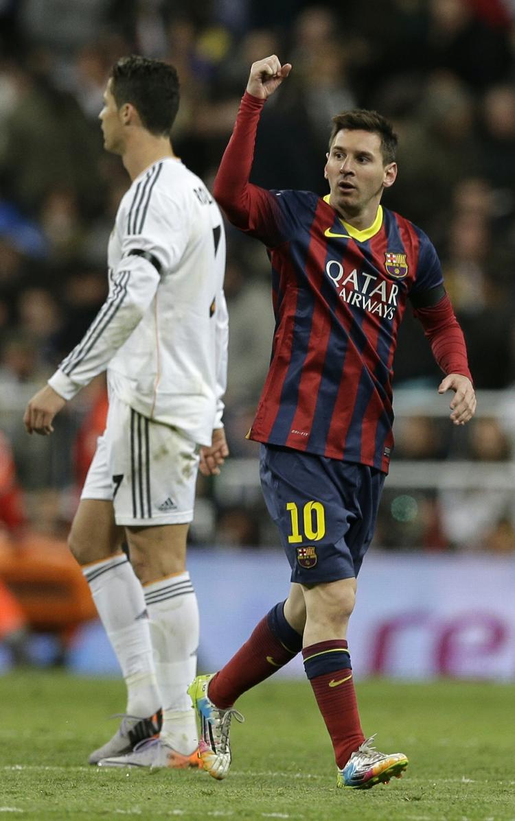 Klubkamp. Der er altid udsolgt, når Real og Ronaldo (tv) møer Messi og Barcelona. 
