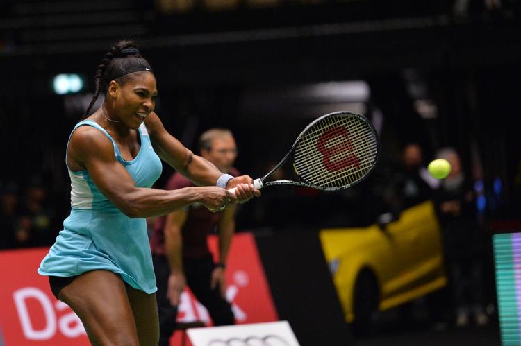 Taber. Serena Williams i opvisningskampen mod Ana Ivanovic i Jyske Bank Boxen i Herning. 