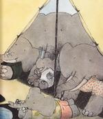 Elefanttelt. Hvor mange elefanter kan der være i et telt? Nu er det sidste bind i serien om elefantungen Carl udkommet. 