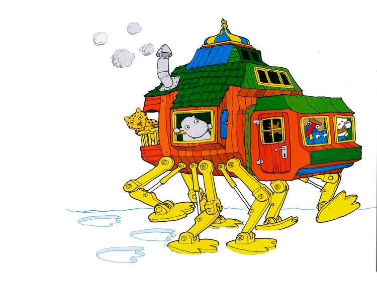 Vinterånd. I gå-huset er man ligesom hjemme i varmen, samtidig med at man rejser gennem sneen. 