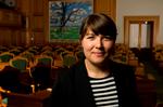 Stop. IA-politikeren Sara Olsvig ønsker at bremse Kvanefjeld-projektet af hensyn til det grønlandske landbrug. 