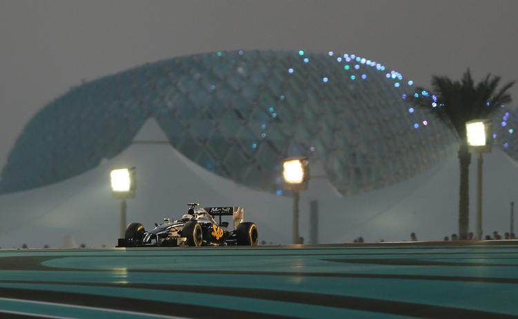 problemer. Kevin Magnussen havde ikke den bedste dag på banen, da han endte på en 11. plads i Abu Dhabi. 