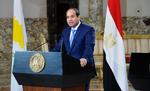 Løsning. Abdel Fattah al-Sisi tilbyder at sende egyptiske soldater til en fredsbevarende styrke i en palæstinensisk stat. 
