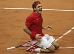 Federer. Den schweiziske legende vandt søndag Davis Cup-turneringen for første gang. 