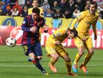 Ustoppelig. Apoel-mændene fik lov at være med, at Messi satte endnu en rekord. 