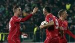 MÅLSCORERE. Liverpools mål i Sofia blev scoret af Jordan Henderson (tv.) og Rickie Lambert (th.). 