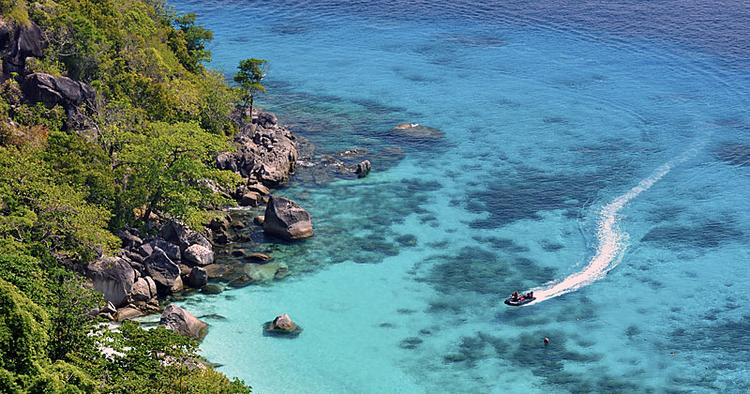 Glasklart. Havet omkring Similanøerne er perfekt til både at dykke og snorkle i. 