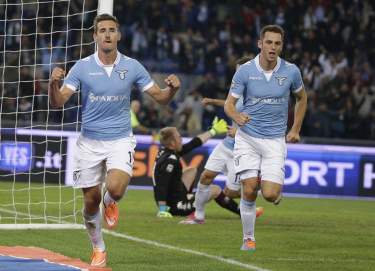 UTILFREDS. Fire gange i denne sæson er Miroslav Klose startet inde for Lazio, der har fået tre ligamål fra tyskerens fødder. 