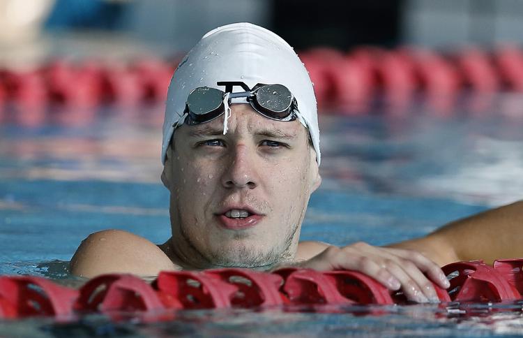 REKORD. Med sine 1.43,13 min. på sidsteturen blev Anders Lie alle tiders hurtigste dansker til at svømme 200 meter, da Danmark satte rekord i 4x200 meter fri. 