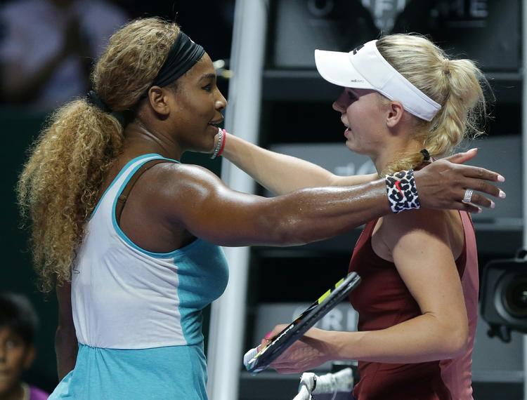 Tæv. Serana Williams var nok engang for stpr en mundfuld for Caroline Wozniacki, der tabte til verdens bedste spiller. 