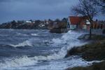 Storm. Sådan så det ud i Roskilde Fjord i forbindelse med oversvømmelserne efter stormen Bodil. Så slemt regner DMI ikke med, at det bliver i dag. 