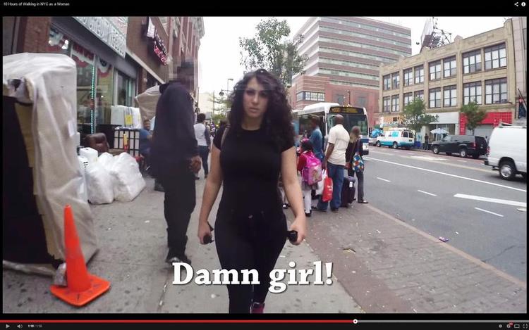 Chikane. Den amerikanske gruppe Hollaback har lavet en video, som debatteres stærkt på de sociale medier. I videoen vandrer en ung kvinde i ti timer rundt i New York for at dokumentere, hvad kvinder bliver udsat for af 'gadechikane'. 