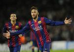 2-1. Et fremragende langskud fra Neymar bragte FC BArcelona på sejrskurs. 