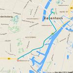 UBER. Screenshot af den faktiske rute, der blev kørt, da Politiken kørte fra Indre by til Sydhavnen med Uber og Omar. 