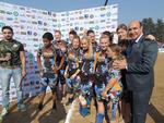 50-16. De danske kabaddi-kvinder fik en VM-lektion af de indiske verdensmestre, men der var masser af respekt for de danske vikinger, der blev hyldet af det indiske publikum. 