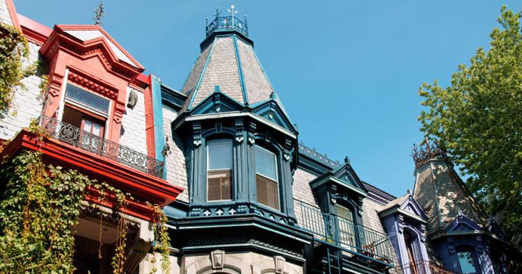 Byliv. De viktorianske huse er et kendt syn i Montreal - og eftertragtede at bo i. 