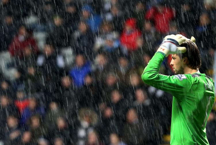 SKADET. Den hollandske VM-målmand Tim Krul er en af de tre skadede målmænd i Newecastle. 