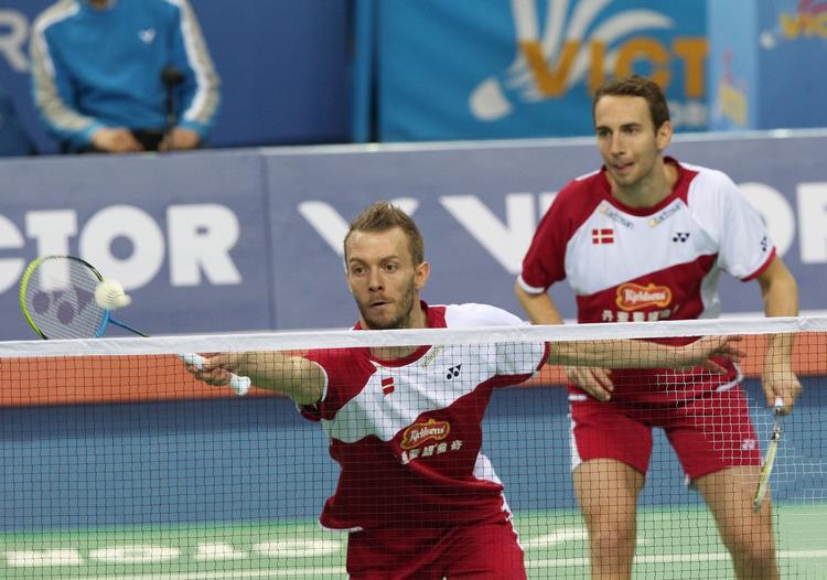 Færdige. Mathias Boe og Carsten Mogensen tabte rimeligt klart til et koreansk par. 