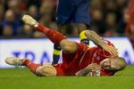 HOVEDPERSON. Efter at være blevet trådt i hovedet blev Martin Skrtel lappet sammen og sikrede Liverpool et point mod Arsenal. 