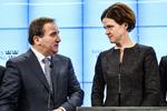 Kritisk. Stefan Löfven og Anna Kinberg Batra var hovedpersonerne i den nye 'decemberaftale', men dermed er alle uenigheder ikke lagt bag dem. 