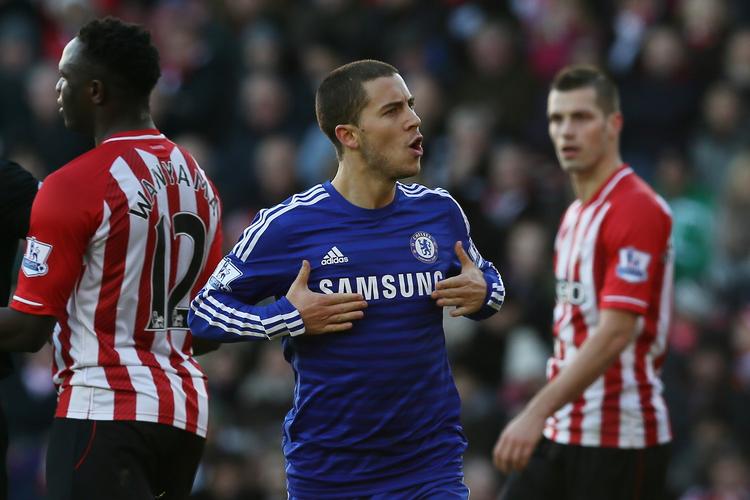 1-1. Med en soloaktion scorede Eden Hazard til 1-1 i første halvlegs overtid. 