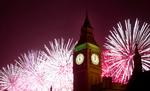 London. Big Ben står i årets grelleste lys, når fyrværkeriet går i gang. 