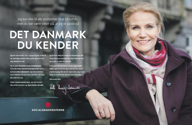 REKLAME. I morgen pryder den annonce en dobbelside i fire af landets største aviser. 