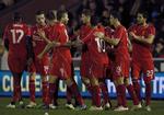 Mål. Liverpools Steven Gerrard fejrer scoring med holdet. 