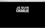 #JegerCharlie. Hjemmesiden for magasinet Charlie Hebdo ser i øjeblikket sådan ud. 