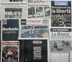 Forsider. Franske medier dagen derpå - aviserne mindes de terrordræbte kolleger på Charlie Hebdo. 