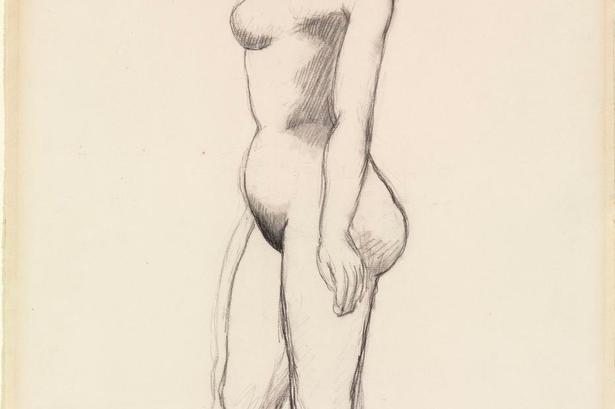 Pablo Picasso (1881-1973). Picasso var 25 år, da han tegnede denne stående nøgne kvinde. Bag sig havde han allerede mange væsentlige arbejder, og foran ham lå endnu flere, ikke mindst arbejdet med maleriet ’Frøknerne fra Avignon’ fra 1907. Med sit spil mellem linje og rum kan tegningen ses som et forstadie til dette hovedværk i den franske kubisme. Dengang Picassos værker stadig var til at komme i nærheden af, kendte danske kunstmuseer ikke deres besøgelsestid, og Louisiana var endnu ikke åbnet for publikum. I dag kan en sådan tegning nemt koste et millionbeløb på det internationale kunstmarked, også selv om den ikke hører til mesterens allerbedste. 