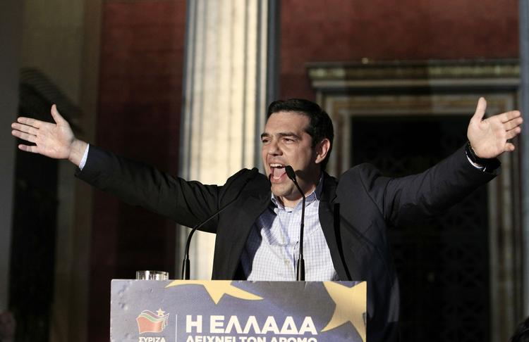 regeringsskifte? Syriza ledes af den kontroversielle Alexis Tsipras, der siger, at han vil skrotte Grækenlands aftale om tilbagebetaling af de internationale hjælpepakker og afskrive en del af gælden. 