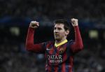 milliardbud. Manchester City udstiller klubbens finansielle muskler med et ekstremt højt bud på Lionel Messi, som her jubler for et år siden efter en scoring mod netop de engelske mestre. 