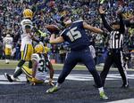 Triumf. Seattle Seahawks' Jermaine Kearse fejrer sin afgørende touchdown. 