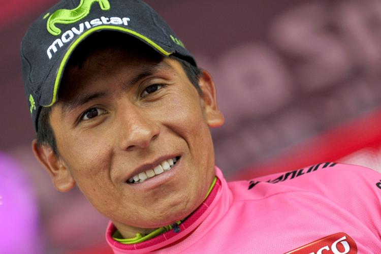 forberedelser. Nairo Quintana i førertrøjen i sidste års udgave af Giro d'Italia. 