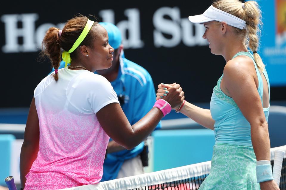 Caroline Wozniackis sejr blev på 7-6, 6-2. 