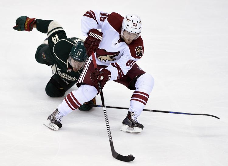 målfarlig. Mikkel Bødker har haft en fantastisk stime for Arizona Coyotes, men nu afsluttes den af en skade til danskeren. 