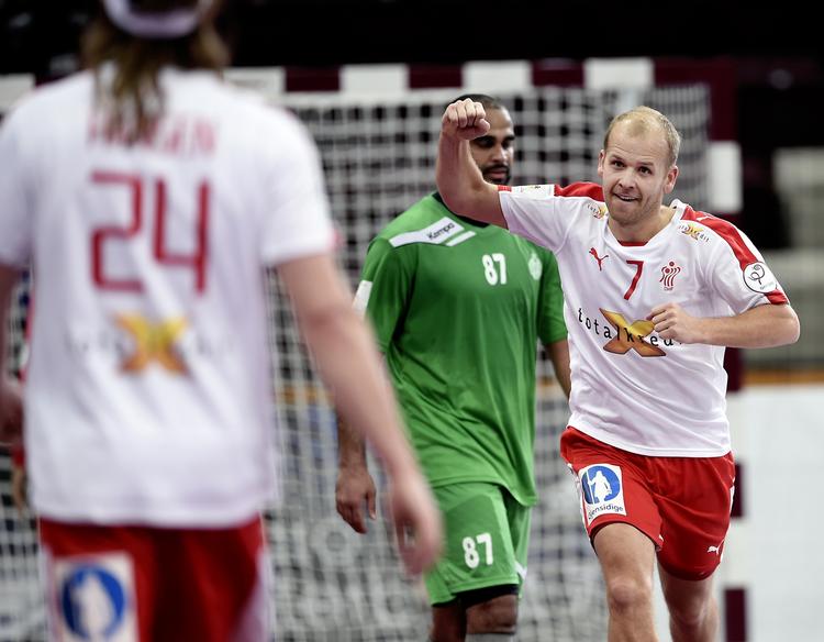 fløjraket. Anders Eggert kom i gang med målscoringen mod Saudi-Arabien. 
