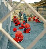 Fanger i Guantanamo-lejren på Cuba. Arkivfoto. 