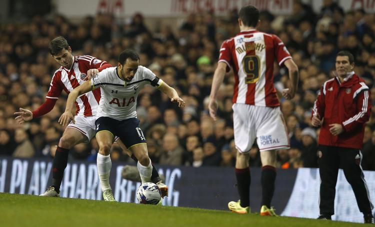 MATCHVINDER. Med et straffespark blev Andros Townsend matchvinder for Tottenham mod Sheffield United. 