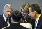 besøg. Belgiens kong Philippe (tv.) og dronning Mathilde er blandt verdens rige og indflydelsesrige, der mødes til et lukket topmøde i den schweiziske bjergby Davos. 