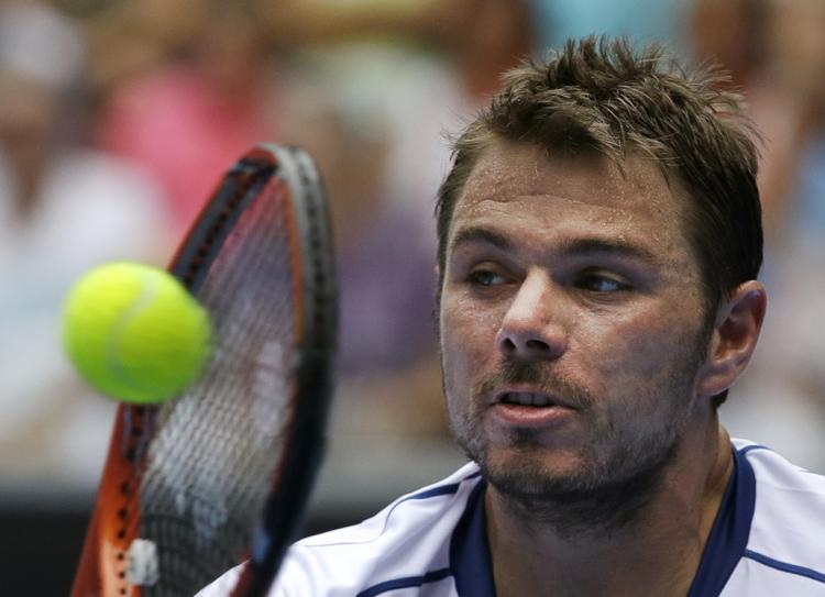 boldøje. Stan Wawrinka kom videre efter indledende problemer i anden runde i Australien. 